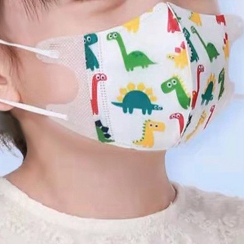 미소담은마스크 3D 마스크 50매 유아 아동 새부리형 어린이 초등학생 유치원 캐릭터 입체, 소형 3D 공룡