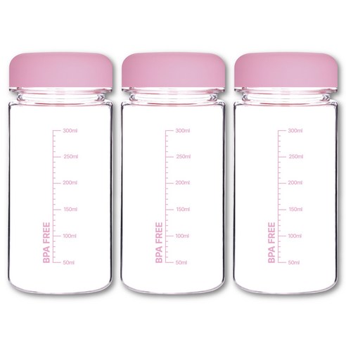 위드 눈금물병 트라이탄 마이보틀 3P, 350ml 핑크 (3개입), 3개