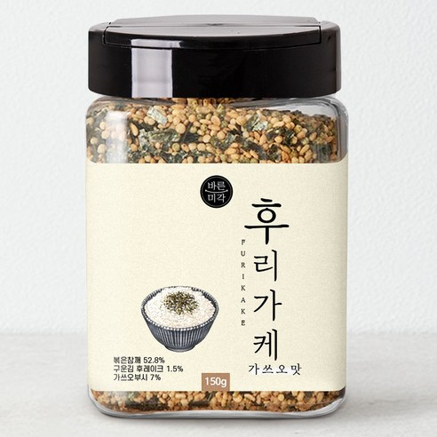 맛있는 후리가케 밥가루 가쓰오맛 후리카게 후리카케 이랑 주먹밥 후리가께 밥에 뿌려먹는 가루, 150g, 가쓰오맛 후리가케 150g [병타입], 1개