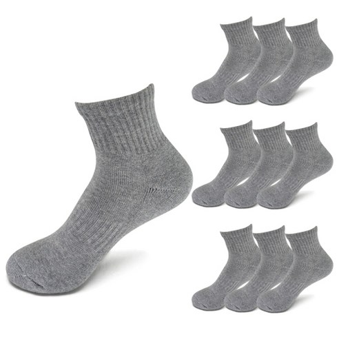 COSOC 두툼한 이중쿠션 중목 두꺼운 스포츠양말 10p, 회색(gray)