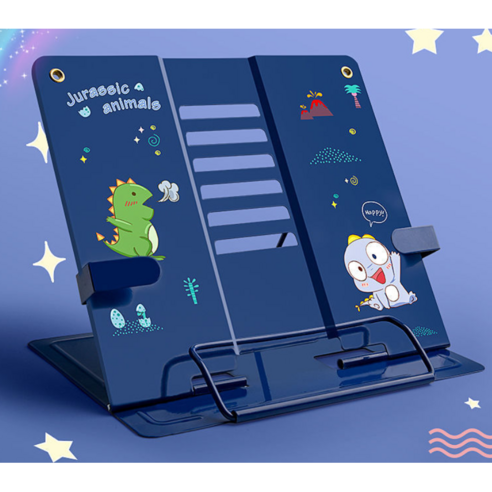 6단 독서대 각도조절 독서대 토끼 공룡 일각수 캐터리 휴대용 독서대 미니독서대, 002