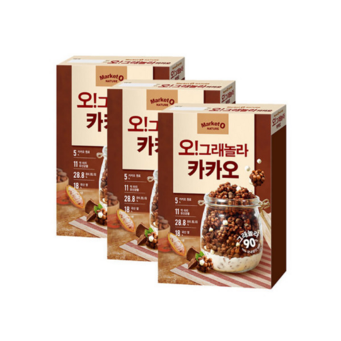 오그래놀라 카카오 시리얼, 300g, 3개