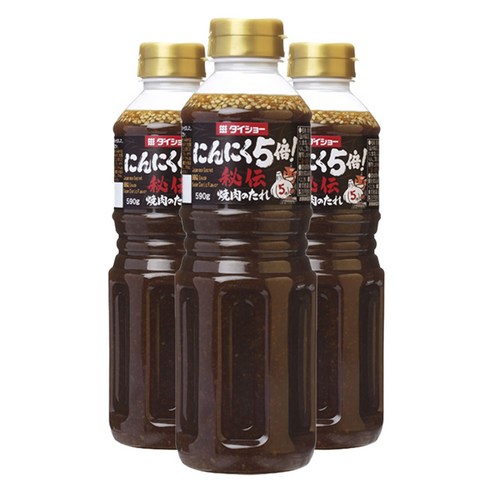 다이쇼 마늘 5배 비전 야키니쿠 양념, 3개, 590g