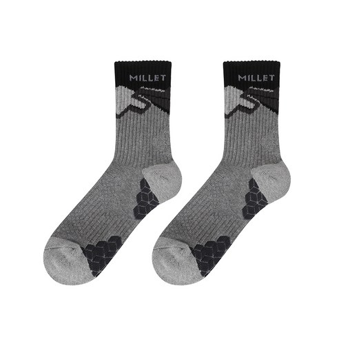 밀레[MILLET] 남 녀 사계절 양말 등산 스포츠 일상에서 멀티 하이킹 삭스 단목 MXSXO904, M/GREY