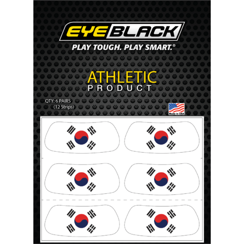 EYEBLACk 대한민국 국가대표 아이블랙 시리즈 아이패치 스티커 태극기, 혼합색상