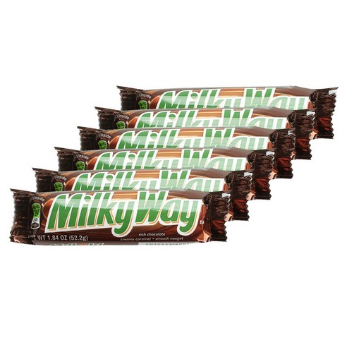 밀키웨이 초콜릿 바, 52.2g, 6개