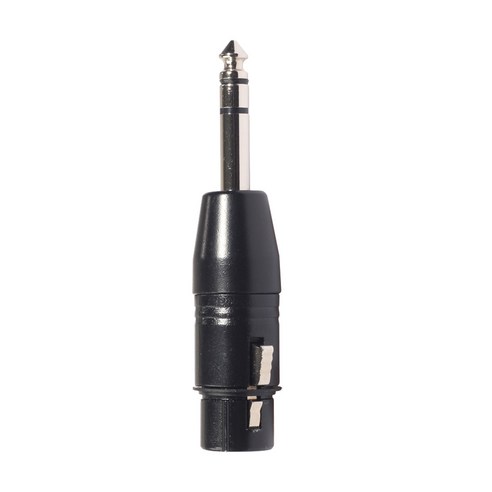 Ursmart 3 핀 XLR 암-6.35mm TRS 남성 스테레오 플러그인 오디오 어댑터, 84x18x16mm, 블랙, 아연 합금