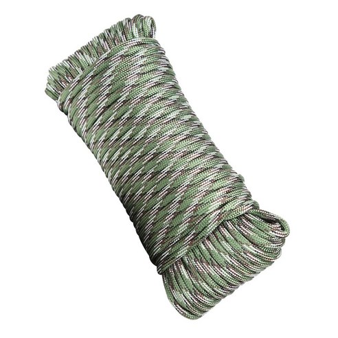50 m 야외 등반 안전 로프 4mm 유연한 9-코어 생존 강도 paracord 안전 로프 코드 하이킹 나무 벽 등반 장비, 위장50m