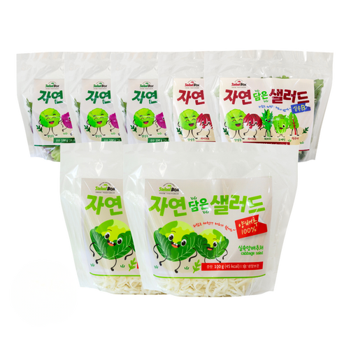 [샐러드박스] 자연 담은 샐러드 100 g 실속A+B+양배추채 혼합구성 야채믹스 샐러드