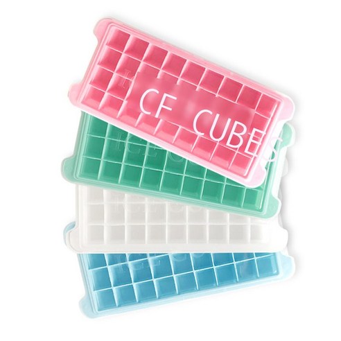 실리콘 얼음 격자 실리콘 고무 아이스하키 금형 다공 사각형 얼음 모형 아이스하키 실리콘 위스키 마름모 아이스하키, 36칸 사각형 얼음 칸[뚜껑], 무작위 색