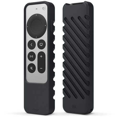 엘라고 R3 2021 애플티비4K 리모컨 케이스 실리콘, 블랙 엘라고 R3 2021 애플티비4K 리모컨 케이스 실리콘, 블랙