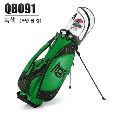 PGM 골프 여성용 골프백 휴대용 스탠드백 방수 골프캐디백 QB091, QB091-green 볼 백 [투명 볼 백 캡 포함]