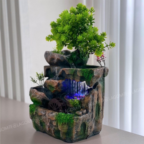 고요함과 가습을 위한 완벽한 조화: 실내 분수대