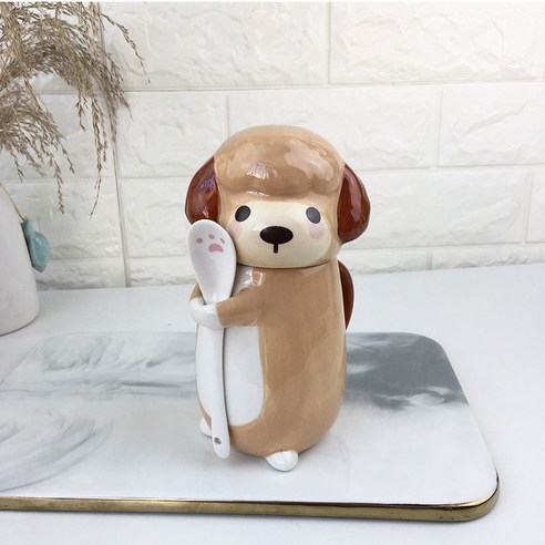 귀엽고 독특한 동물 모양 물컵 도자기컵 머그컵 커플 물컵 350ml 아이디어 생일 선물