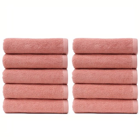 국산 호텔수건 타월톡톡 30수 140g 수건, 피치, 10개