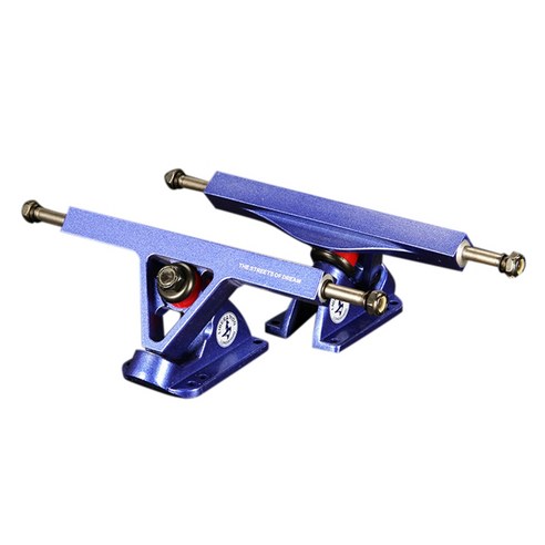 Monland LIBERATION LONGBOARD 7인치 슬라이드 브래킷 스퀘어 롱보드 트럭 스케이트보드 브리지 트럭 블루, 파란색