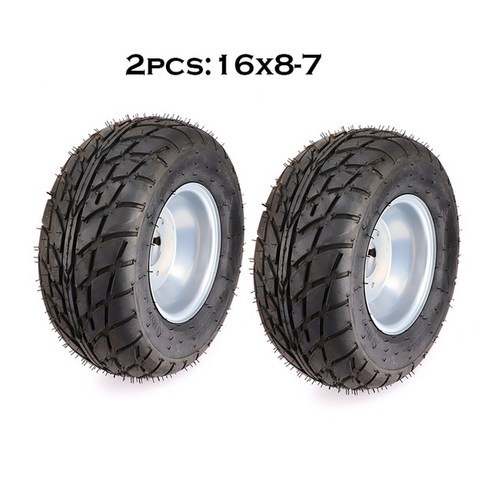 16x8-7 "125cc 110cc 4 륜 오토바이 Atv atv용 도시 도로 타이어 및 휠 허브 카트, 01 2pcs, 2개