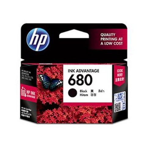 HP 680잉크 DJ 1110 2100 3600 3700 3800 4500, F6V27AA 검정, 1