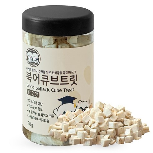 펫티즈 동결건조 큐브 트릿, 100g, 1개, 계란 노른자