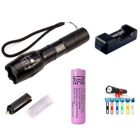 make speed CREE XML T6 1000루멘 자전거라이트 (자전거랜턴), 라이트풀세트, 1개