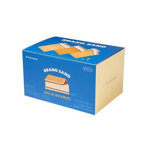 올가 라라스윗 생우유 빵샌드180ml 4개입 국산 생우유 카스텔라 디저트 쫀득 달콤 아이간식, 3개, 180ml