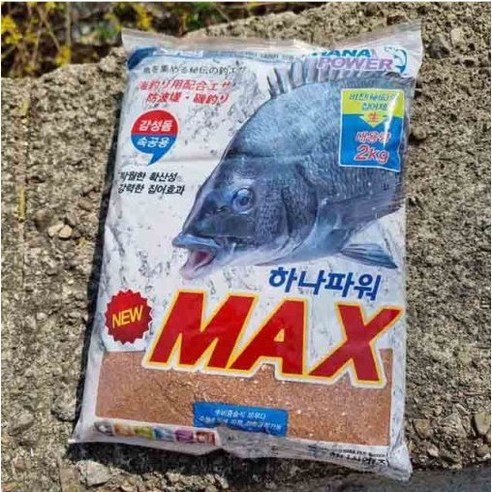 뉴 하나파워 MAX 맥스 감성돔 집어제 압맥 빵가루 밑밥 미끼 경단, 1개