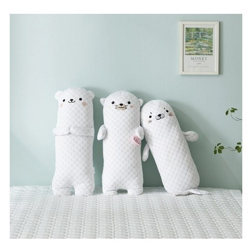 알러텍트 바이세사 아이스 동물 쿠션 북극수달 스마일베어 북극물개 22x70cm 코스트코