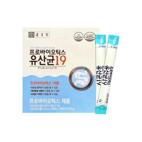 종근당 장건강 프로바이오틱스 유산균19 임산부유산균, 120g, 1개