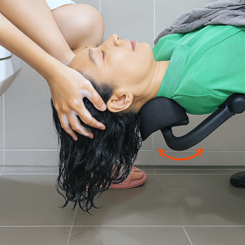 혼자서는 힘들었던 머리 감기, 이제 편안하게 해결하세요! 머리감는의자