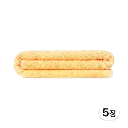 송월 메르디앙 30수 450g 바스타월, 5개, 피오니옐로우