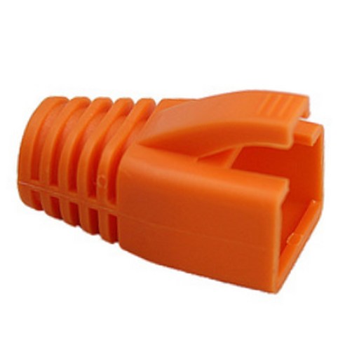 Retemporel RJ45 Cat7 캡 Cat6A 네트워크 이더넷 케이블 커넥터 Cat 7 플러그 보호 R 부츠 시스 컬러 부시 OD 7Mm (주황색), 1개, 주황색