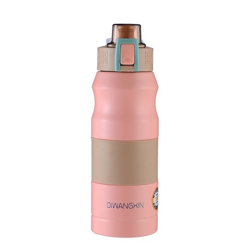 ZZJJC 304 스테인리스 텀블러 여고 비주얼 물컵 대용량 빨대 주전자, 380ml, 분홍색