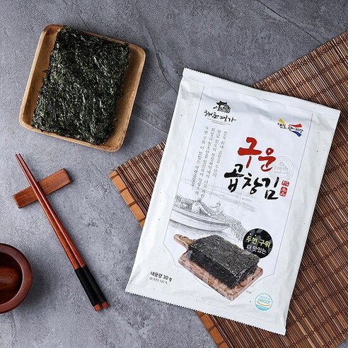 해초명가 두번구운 곱창김 30g(10매) 15봉 총150매 - 기타해산물선물세트 | 쿠팡