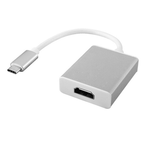 USB 3.1 PC 태블릿 슬리버 용 HDMI 어댑터 변환기 허브에 C 케이블, 알루미늄