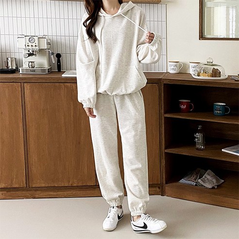 MAY 클립후드세트 메이 후드티 밴딩조거팬츠 SET (3color)