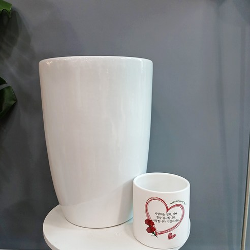 넉넉한 품격, 도자기 대형 화분 '팽이'로 완성하는 공간의 미학