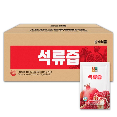 순수식품 석류즙 터키산, 70ml, 100개