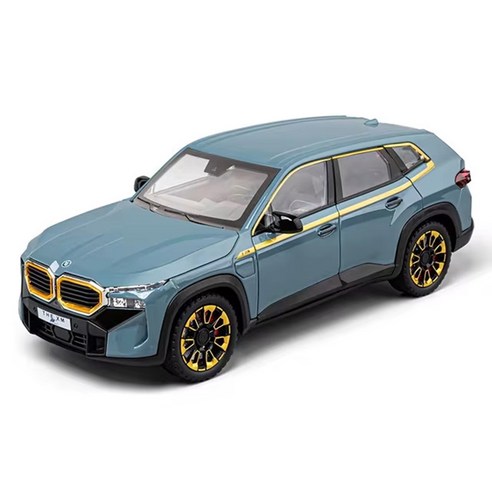 다이캐스트 1:24 BMW XM 모델 비엠 합금 고퀄리티 모형 장식, 1개, 블루