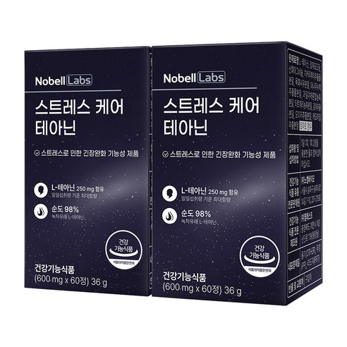 노벨랩스 스트레스 케어 테아닌, 2박스, 60정