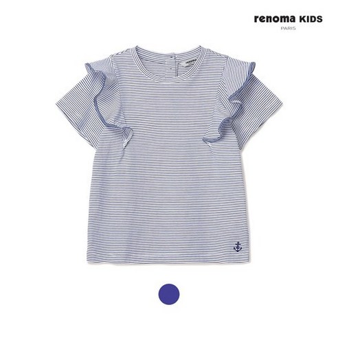 레노마키즈 여아 소매 스트라이프 티셔츠 R2322T170