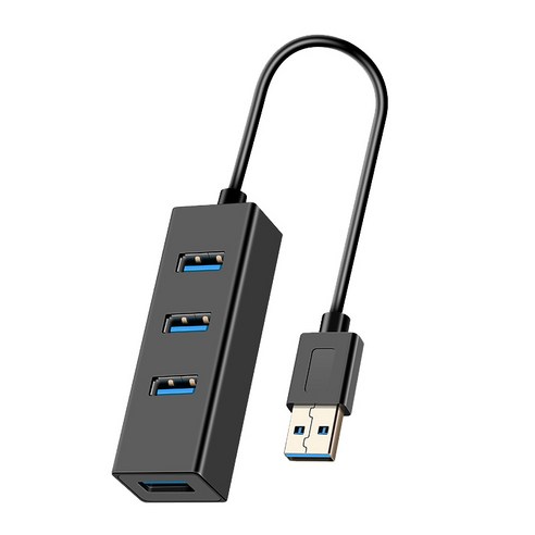 USB 3.0 USB HUB 고속 노트북을위한 4 포트 스플리터 허브 어댑터 또는 휴대용 데스크탑 컴퓨터 완벽한의 USB 확장, 하나, 보여진 바와 같이