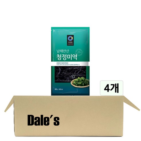 데일즈기획 대상 청정원 남해안산 청정미역, 150g, 4개