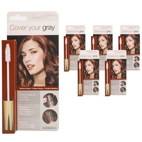 커버유어그레이 인스턴트 터치 업 헤어 마스카라 7g, Medium Brown, 6개