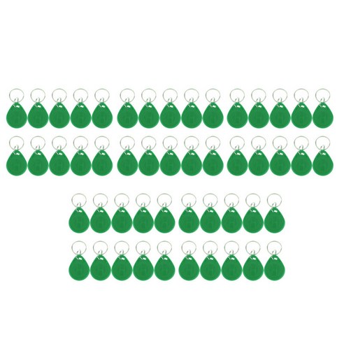 토큰 태그 액세스 ID 카드 키 Fobs, 설명, 50Pcs 녹색, 플라스틱