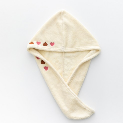 산호 양털 흡수제 자수 건조 캡 극세사 빨리 드라이 고급형, 65*25CM, 아이보리