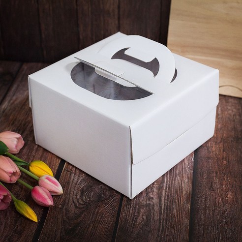 원형 케이크박스 1호/2호(13cm) 화이트, 2호, 10개