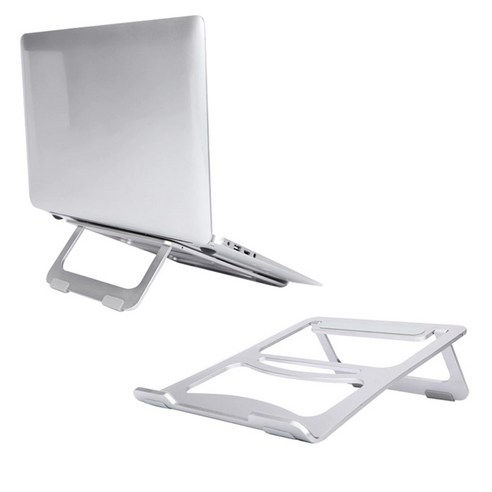 알루멘 N1 알루미늄 노트북 맥북 메탈 거치대 휴대용 접이식, 실버