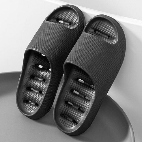 [피키피키] 미끄럼 방지 욕실화 실내화, 블랙, 1개