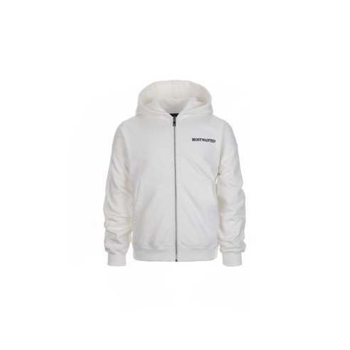 MOSTWANTED HEAVY HOOD ZIP-UP WHITE