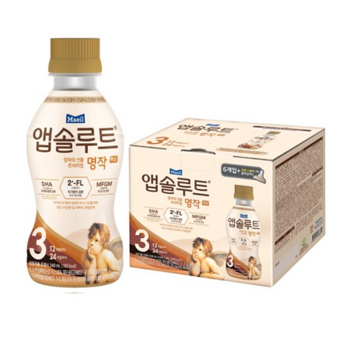 매일유업 앱솔루트 명작 2FL 액상 분유 3단계, 240ml, 6개